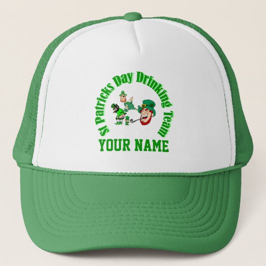 Sint Patrck's dag drink team Trucker Pet (Voorkant)