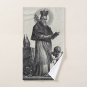 Sint Patrick Apostel van Ierland Monochrome Kunst Bad Handdoek (Handdoek)