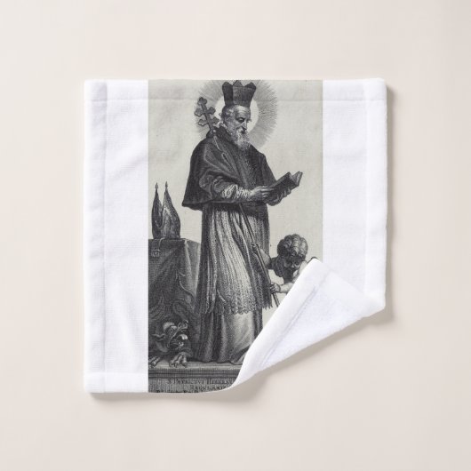 Sint Patrick Apostel van Ierland Monochrome Kunst Bad Handdoek (Wasdoekje)