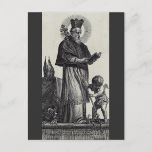Sint Patrick Apostel van Ierland Monochrome Kunst Briefkaart