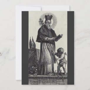 Sint Patrick Apostel van Ierland Monochrome Kunst Kaart