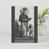 Sint Patrick Apostel van Ierland Monochrome Kunst Kaart (Staand voorkant)
