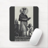Sint-Patrick Apostel van Ierland  Monochrome Kunst Muismat (Met muis)