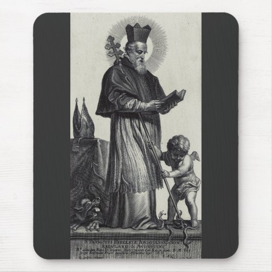 Sint-Patrick Apostel van Ierland  Monochrome Kunst Muismat (Voorkant)