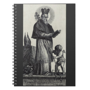 Sint Patrick Apostel van Ierland  Monochrome Kunst Notitieboek
