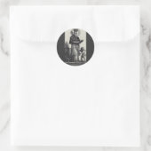 Sint-Patrick Apostel van Ierland Monochrome Kunst Ronde Sticker (Tas)