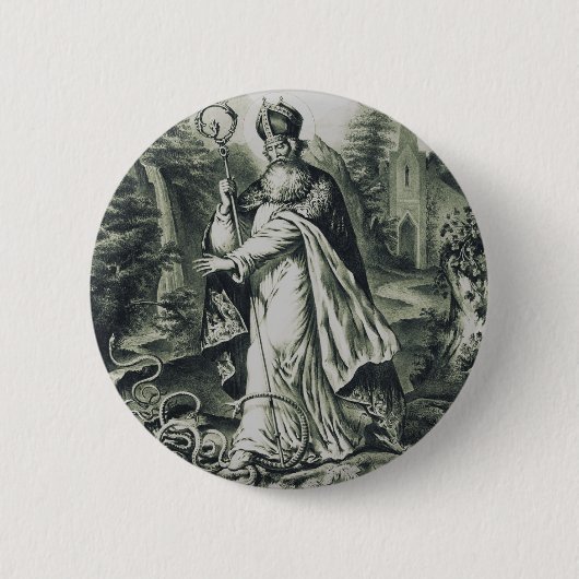 Sint-Patrick beschermheilige van Ierland Ronde Button 5,7 Cm (Voorkant)