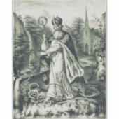 Sint Patrick beschermheilige van Ierland Sticker (Voorkant)