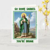 Sint Patrick Ga Weg Grappige Kaart (Gele Bloem)