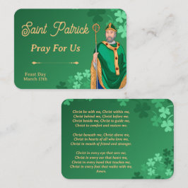Sint-Patrick Gebedskaart – Borstharnas Gebed Plaatskaartje