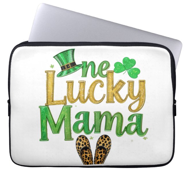 Sint Patrick geluk Mama Laptop Sleeve (Voorkant)