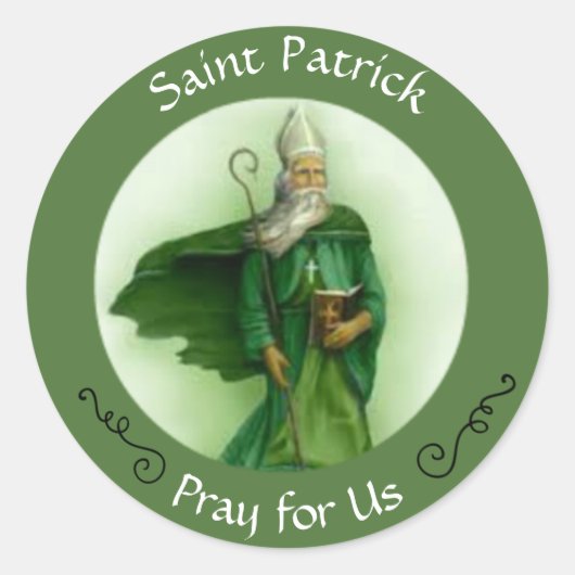 Sint Patrick Katholiek Bisschop Ronde Sticker (Voorkant)