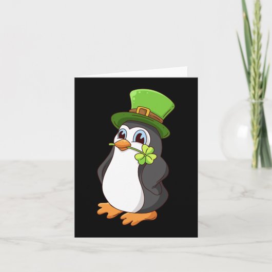 Sint Patrick S Dag Pinguïn St. Patrick S Dag  Kaart (Voorkant)