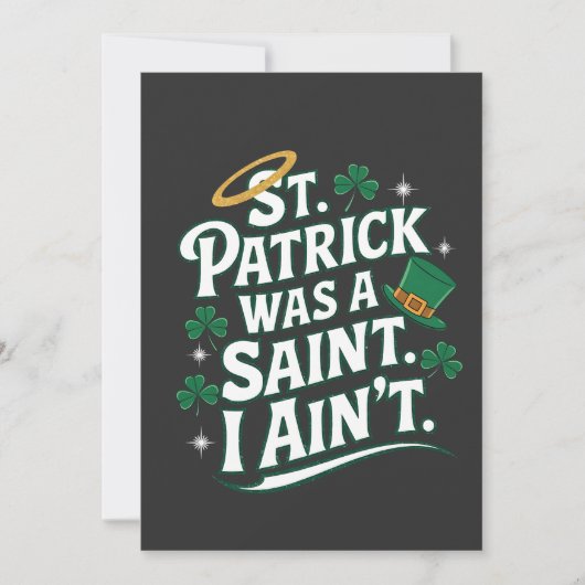 Sint Patrick was een heilige, ik ben niet grappig Kaart (Voorkant)