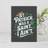 Sint Patrick was een heilige, ik ben niet grappig Kaart (Staand voorkant)