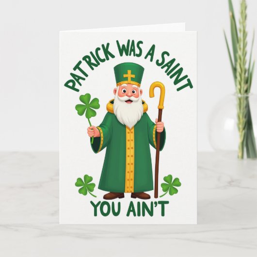 Sint Patrick Was Een Heilige Kaart (Voorkant)
