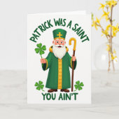 Sint Patrick Was Een Heilige Kaart (Gele Bloem)