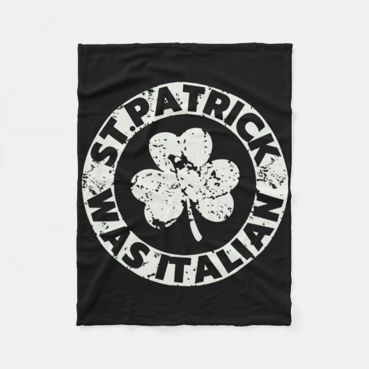 Sint Patrick was Italiaans Klaver Funny St Patrick Fleece Deken (Voorkant)