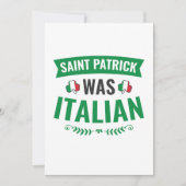 Sint Patrick was Italiaans St. Patricksdag Feestdagenkaart (Voorkant)