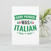 Sint Patrick was Italiaans St. Patricksdag Feestdagenkaart (Staand voorkant)