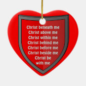 Sint Patrick's borstplaat gebedornament Keramisch Ornament (Achterkant)