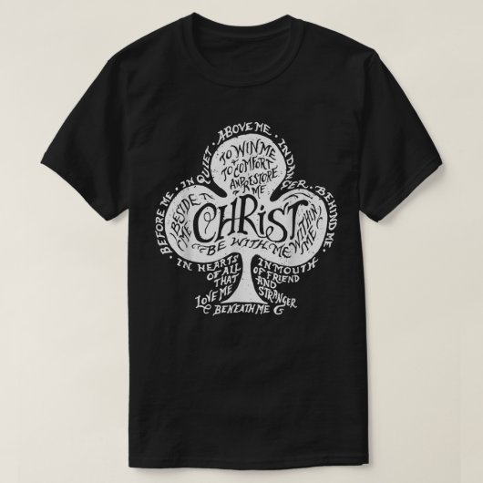 Sint Patrick's Breastplate Prayer katholieke Groen T-shirt (Design voorkant)