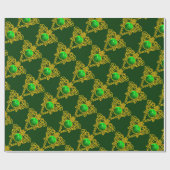 SINT PATRICK'S CELTIC HEART Saint Patrick's Day Cadeaupapier (Vlak)