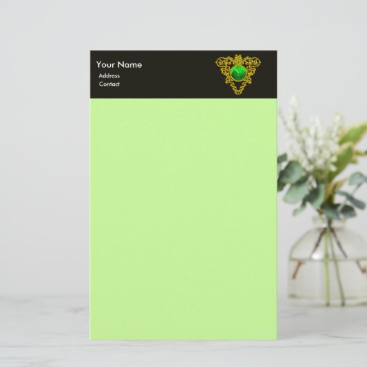 SINT PATRICK'S CELTIC HEART, SHAMROCK BRIEFPAPIER (Staand voorkant)