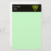 SINT PATRICK'S CELTIC HEART, SHAMROCK BRIEFPAPIER (Voorkant / Achterkant)
