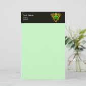 SINT PATRICK'S CELTIC HEART, SHAMROCK BRIEFPAPIER (Staand voorkant)
