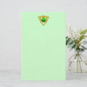 SINT PATRICK'S CELTIC HEART, SHAMROCK BRIEFPAPIER (Staand voorkant)