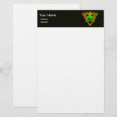 SINT PATRICK'S CELTIC HEART, SHAMROCK BRIEFPAPIER (Voorkant / Achterkant)