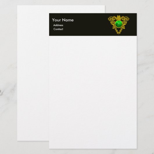 SINT PATRICK'S CELTIC HEART, SHAMROCK BRIEFPAPIER (Voorkant / Achterkant)