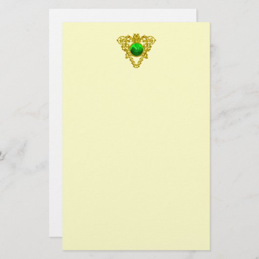 SINT PATRICK'S CELTIC HEART, SHAMROCK BRIEFPAPIER (Voorkant / Achterkant)