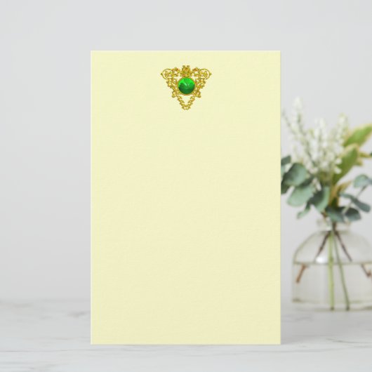 SINT PATRICK'S CELTIC HEART, SHAMROCK BRIEFPAPIER (Staand voorkant)