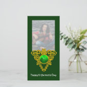 SINT PATRICK'S CELTIC HEART, SHAMROCK FEESTDAGENKAART (Staand voorkant)