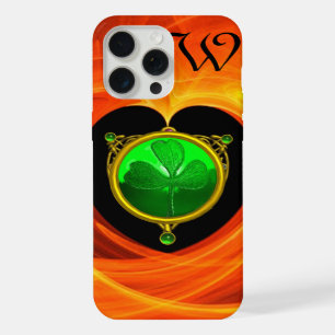 SINT PATRICK'S CELTIC HEART, SHAMROCK MONOGRAM iPhone 15 PRO MAX CASE