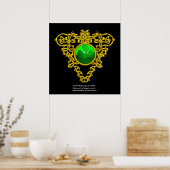 SINT PATRICK'S CELTIC HEART, SHAMROCK POSTER (Keuken)