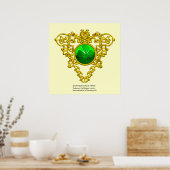 SINT PATRICK'S CELTIC HEART, SHAMROCK POSTER (Keuken)