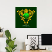SINT PATRICK'S CELTIC HEART, SHAMROCK POSTER (Thuiskantoor)