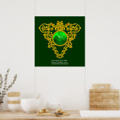 SINT PATRICK'S CELTIC HEART, SHAMROCK POSTER (Keuken)