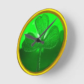 SINT PATRICK'S CELTIC HEART, SHAMROCK RONDE KLOK (Hoek)