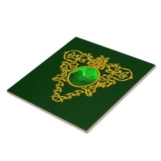 SINT PATRICK'S CELTIC HEART, SHAMROCK TEGELTJE (Zijkant)