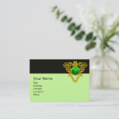 SINT PATRICK'S CELTIC HEART, SHAMROCK, zwart wit Visitekaartje (Staand voorkant)