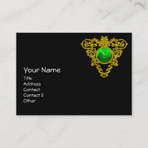 SINT PATRICK'S CELTIC HEART, SHAMROCK, zwart wit Visitekaartje