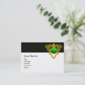 SINT PATRICK'S CELTIC HEART, SHAMROCK, zwart wit Visitekaartje (Staand voorkant)