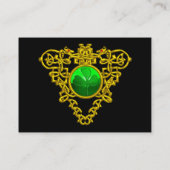 SINT PATRICK'S CELTIC HEART, SHAMROCK, zwart wit Visitekaartje (Achterkant)