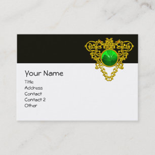 SINT PATRICK'S CELTIC HEART, SHAMROCK, zwart wit Visitekaartje