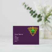 SINT PATRICK'S CELTIC HEART, SHAMROCK, zwart wit Visitekaartje (Staand voorkant)