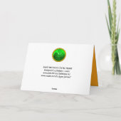 SINT PATRICK'S CELTISCHE HART MET GROENE SHAMROCK KAART (Achterkant)